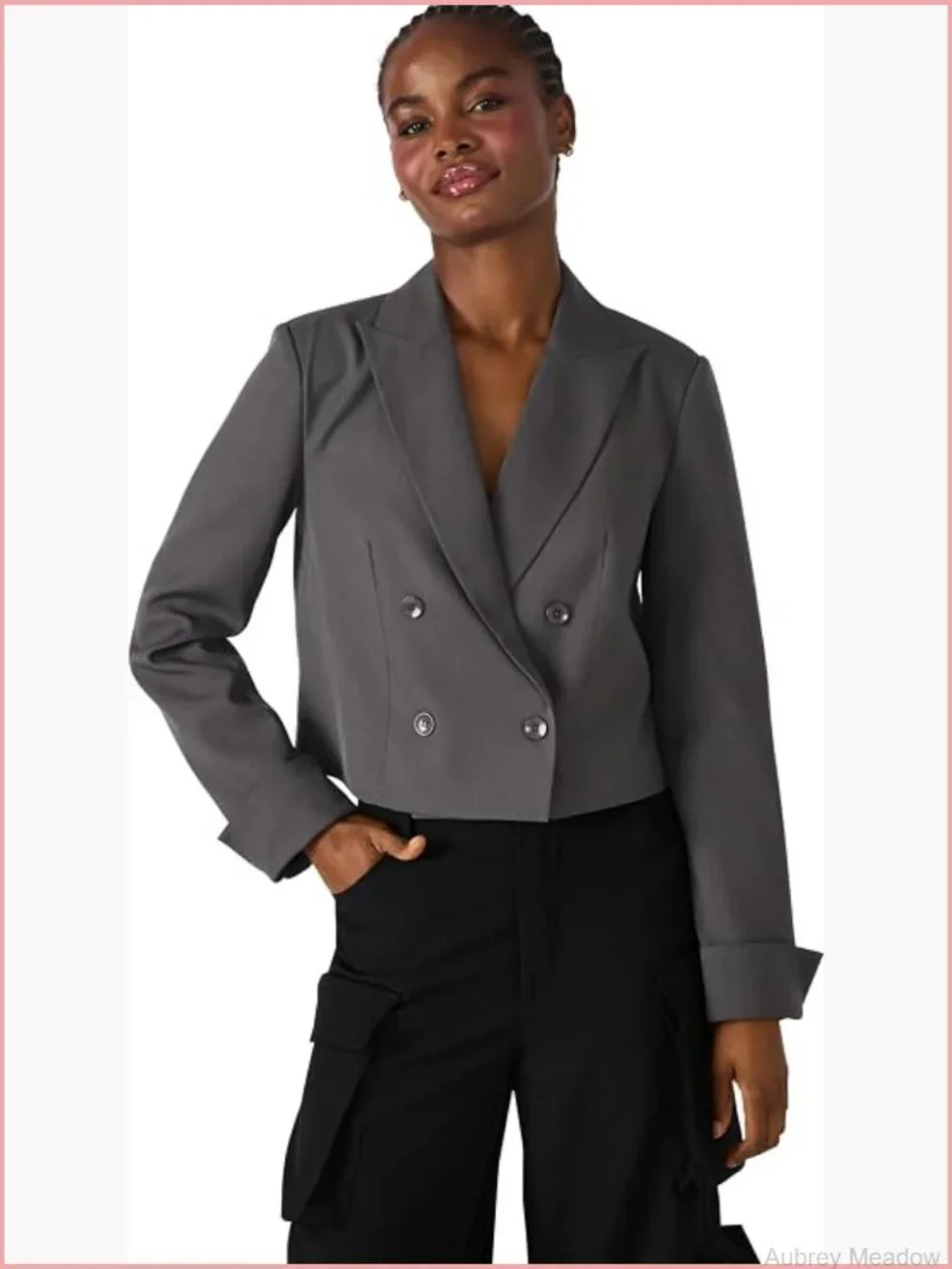 Women's Suiting Blazer - Long Sleeve Button Front - Solid